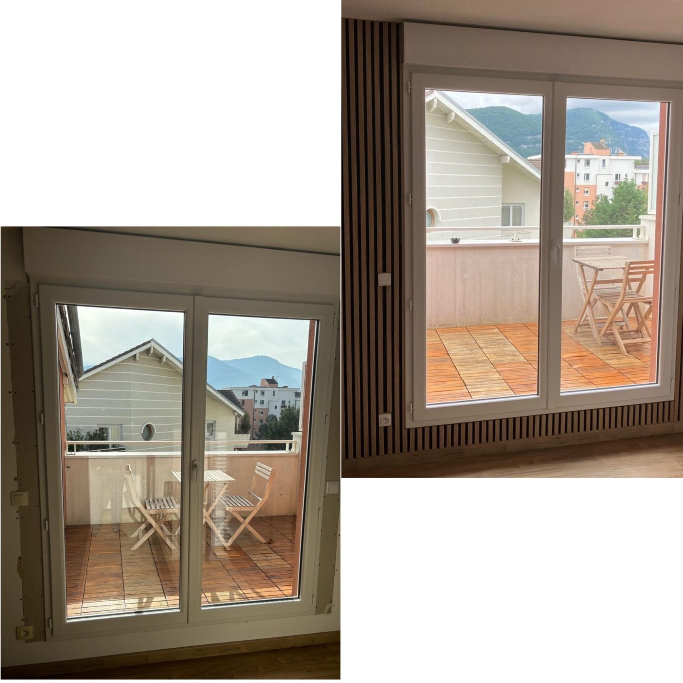 Avant / Après la pose de claustra